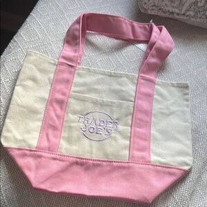 Pink and Cream Tote Bag- LIMITED EDITION & VIRAL TRADER JOES BAG! 😍😍😍😍😍😍😍😍😍😍😍😍😍
